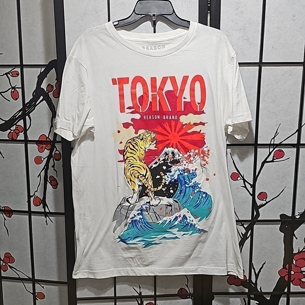 Reason Tee Shirt Tokyo Tiger Waves Size Large